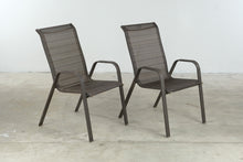 Load image into Gallery viewer, Pair of Outdoor Sling Patio Dining Chairs with Aluminum Frames
