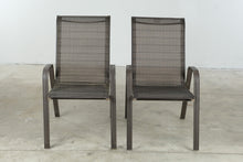Load image into Gallery viewer, Pair of Outdoor Sling Patio Dining Chairs with Aluminum Frames
