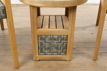 Load image into Gallery viewer, 3 Piece Acacia Wood Patio Conversation Set with Woven PE Rattan Chairs and Side Table
