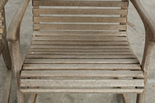 Load image into Gallery viewer, Pair of Slatted Wood Outdoor Rocking Chairs
