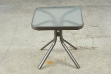 Load image into Gallery viewer, Modern Outdoor Square Glass Top Side Table
