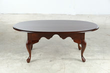 Load image into Gallery viewer, Traditional Cherry Queen Anne Oval Coffee Table
