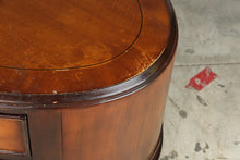 Load image into Gallery viewer, Oval Two-Drawer Wood Coffee Table with Curved Front
