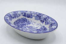 Load image into Gallery viewer, Wood and Sons Enoch Woods Ware English Scenery Blue Transferware Serving Bowl
