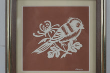 Load image into Gallery viewer, Chenda Davidson Signed Bird Paper Cut Folk Art Framed Pennsylvania
