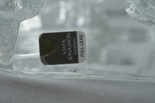 Load image into Gallery viewer, Mats Jonasson Sweden Crystal Owl Sculpture Signed Art Glass Paperweight 6"
