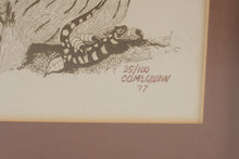 Load image into Gallery viewer, Charles G McLaurin Owl Etching Limited Print 1977 Framed North Carolina Artist
