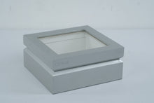 Load image into Gallery viewer, OYOBox Silver Jewelry Box Glass Display Lid White Interior Modern Luxury Organizer
