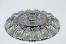 Load image into Gallery viewer, Vintage Carnival Glass Deviled Egg Platter Iridescent Smoke Gray 12 Well
