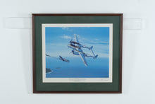 Load image into Gallery viewer, Lockheed P-38 Lightning Southwest Pacific Aviation Art Print Signed Framed 28 x 25
