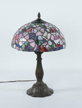 Load image into Gallery viewer, Vintage Tiffany-Style Stained Glass Table Lamp
