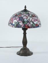 Load image into Gallery viewer, Vintage Tiffany-Style Stained Glass Table Lamp
