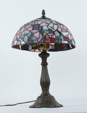 Load image into Gallery viewer, Vintage Tiffany-Style Stained Glass Table Lamp

