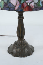 Load image into Gallery viewer, Vintage Tiffany-Style Stained Glass Table Lamp
