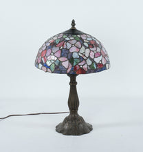 Load image into Gallery viewer, Vintage Tiffany-Style Stained Glass Table Lamp
