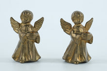 Load image into Gallery viewer, Pair of Solid Brass Angel Candleholders – 2.5” Tall
