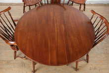Load image into Gallery viewer, Pennsylvania House Solid Cherry Dining Table Set with 6 Windsor Chairs, 2 Leaves and Table Pads

