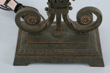 Load image into Gallery viewer, Tall Wrought Iron Table Lamp by Pacific Coast Lighting – Patina Green &amp; Copper Finish
