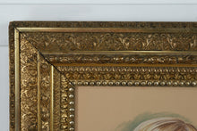 Load image into Gallery viewer, Original Portrait Art &quot;Paige &amp; Blaire&quot; – Signed 1977 – Ornate Gilt Frame
