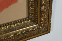 Load image into Gallery viewer, Original Portrait Art &quot;Paige &amp; Blaire&quot; – Signed 1977 – Ornate Gilt Frame
