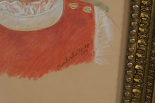 Load image into Gallery viewer, Original Portrait Art &quot;Paige &amp; Blaire&quot; – Signed 1977 – Ornate Gilt Frame
