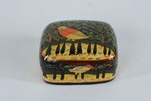 Load image into Gallery viewer, Hand Painted Wood Trinket Box Bird Folk Art Handcrafted Decorative Box
