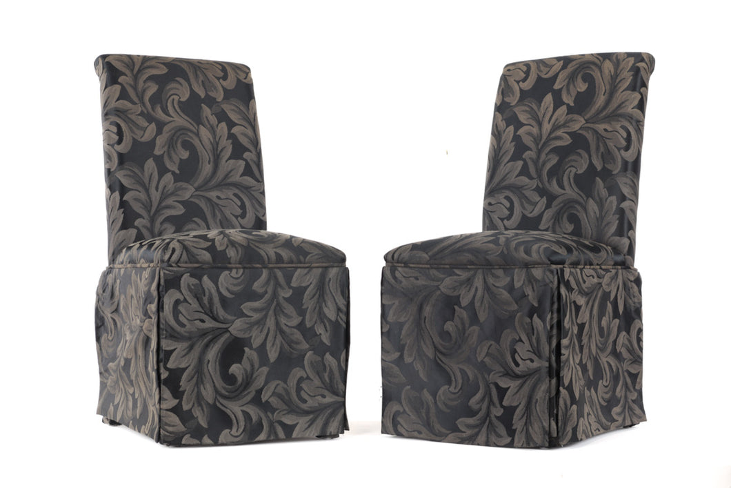 Pair of Black Parson Chairs