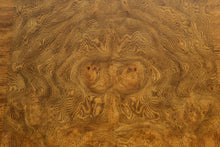 Load image into Gallery viewer, Traditional Burl Wood Cabinet End Tables Pair Curved Front Side Tables

