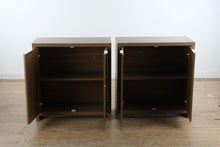 Load image into Gallery viewer, OAKHAM Home Rattan Storage Cabinet Set of 2 in Walnut Finish
