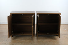 Load image into Gallery viewer, OAKHAM Home Rattan Storage Cabinet Set of 2 in Walnut Finish
