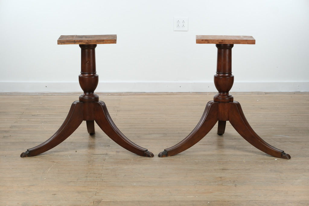 Pair of Finished Duncan Phyfe Style Table Pedestals – Online Exclusive
