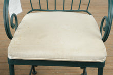 Load image into Gallery viewer, Pair of Green Metal Counter-Height Barstools – 24&quot; Seat Height
