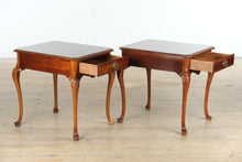 Load image into Gallery viewer, Pair of Lexington Cherry Chippendale Side Tables – 490-943
