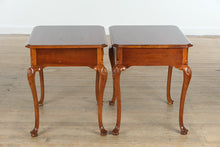 Load image into Gallery viewer, Pair of Lexington Cherry Chippendale Side Tables – 490-943

