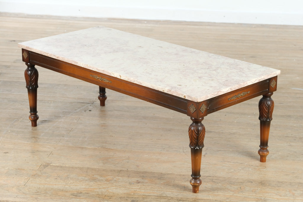 The McGregor Marble-Top Coffee Table – Formal Living Room Elegance