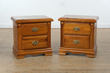 Load image into Gallery viewer, Rustic Pine Nightstands by Vaughn Bassett – Set of Two

