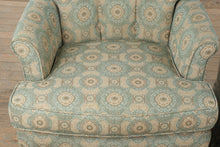 Load image into Gallery viewer, Pair of Custom Upholstered Swivel Rocker Lounge Chairs by Spicer's Upholstery
