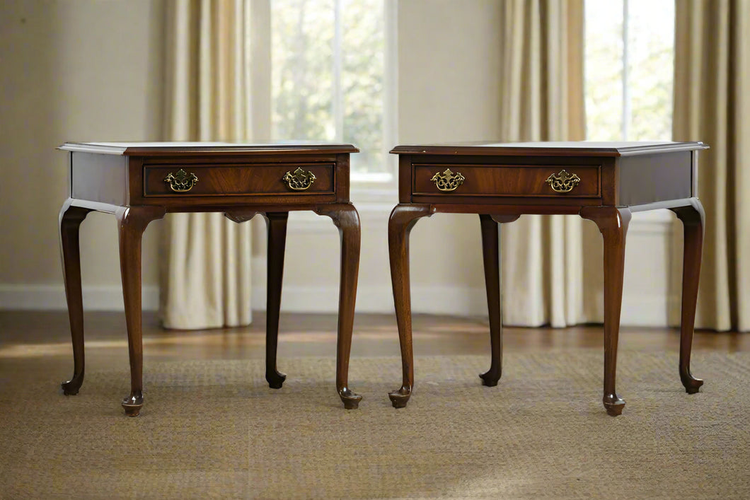Pair of 18th Century Queen Anne Side Tables - Drexel