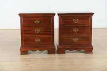 Load image into Gallery viewer, Pair of American Drew Solid Cherry Chippendale Nightstands – 26&quot; Wide
