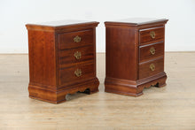Load image into Gallery viewer, Pair of American Drew Solid Cherry Chippendale Nightstands – 26&quot; Wide
