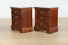 Load image into Gallery viewer, Pair of American Drew Solid Cherry Chippendale Nightstands – 26&quot; Wide
