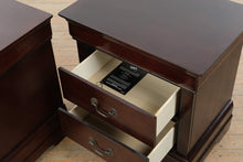 Load image into Gallery viewer, Pair of Ashley Furniture Janel Nightstands in Dark Wood Finish with Two Drawers
