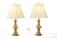 Load image into Gallery viewer, Pair of Autumn Durham Brass Lamps
