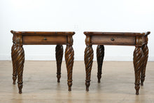 Load image into Gallery viewer, Pair of Bahamian Style Side Tables with Woven Details
