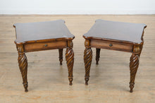 Load image into Gallery viewer, Pair of Bahamian Style Side Tables with Woven Details
