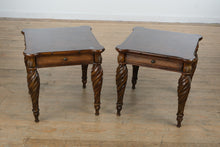 Load image into Gallery viewer, Pair of Bahamian Style Side Tables with Woven Details
