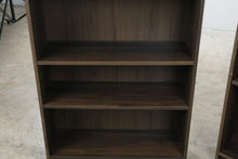Load image into Gallery viewer, Pair of IKEA BILLY Dark Brown Low Bookcases with Adjustable Shelves
