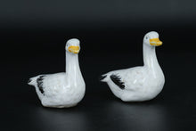 Load image into Gallery viewer, Pair of Vintage Hand-Painted Porcelain Goose Figurines
