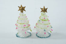 Load image into Gallery viewer, Pair of Blown Glass Christmas Trees
