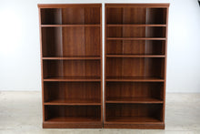 Load image into Gallery viewer, Pair of Traditional Wood Finish Adjustable Bookshelves
